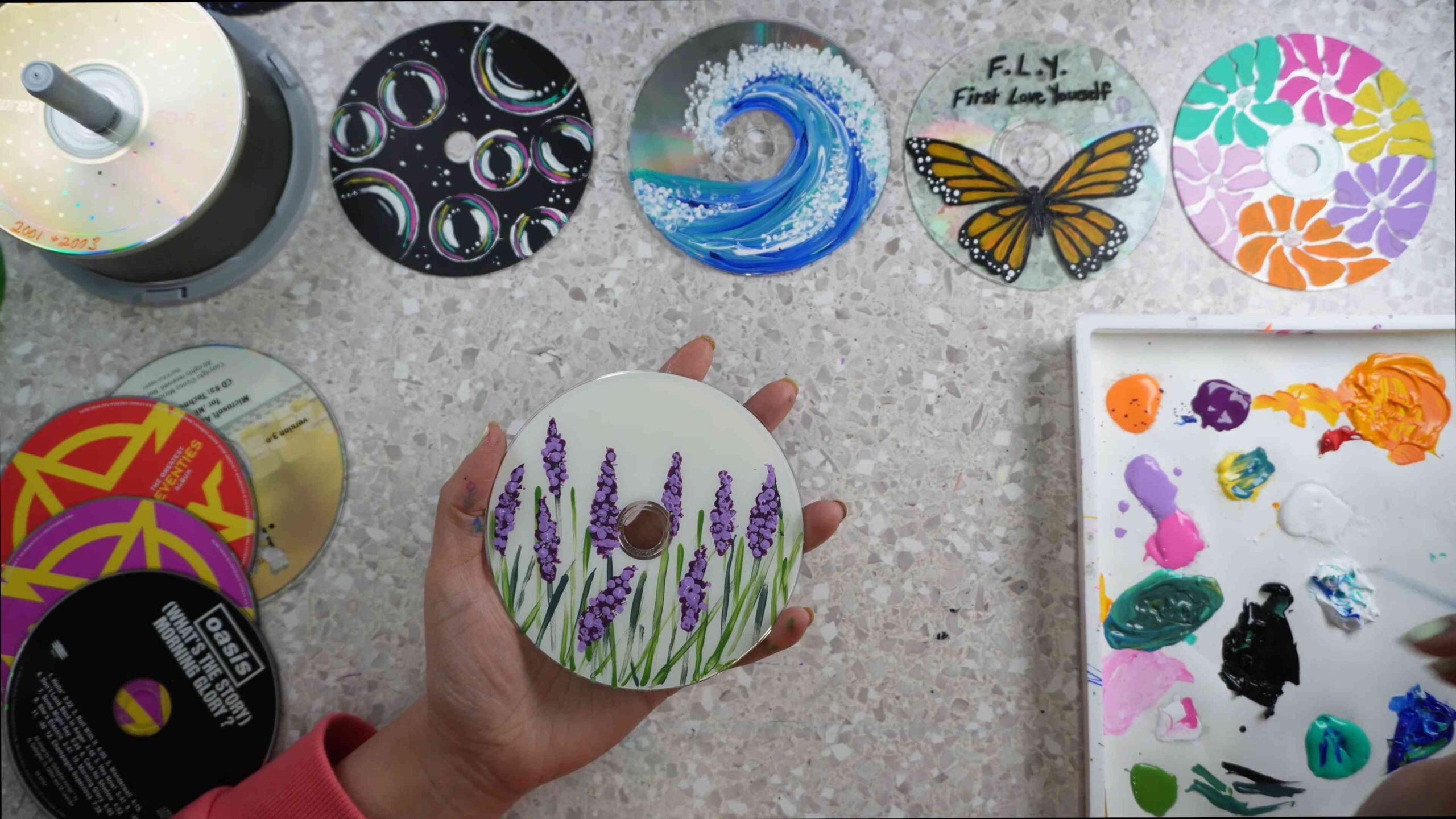 CDs Upcycling Kunst