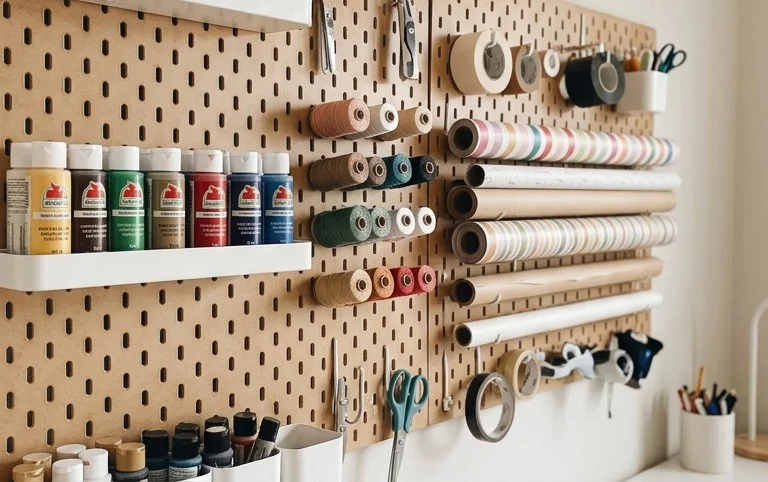 Extra Large Pegboard for Craft Room Organization